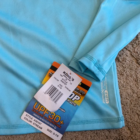 NWT ZeroXposur Sun Top UPF 30+ Girls Size Small 7/8 - Picture 4 of 4